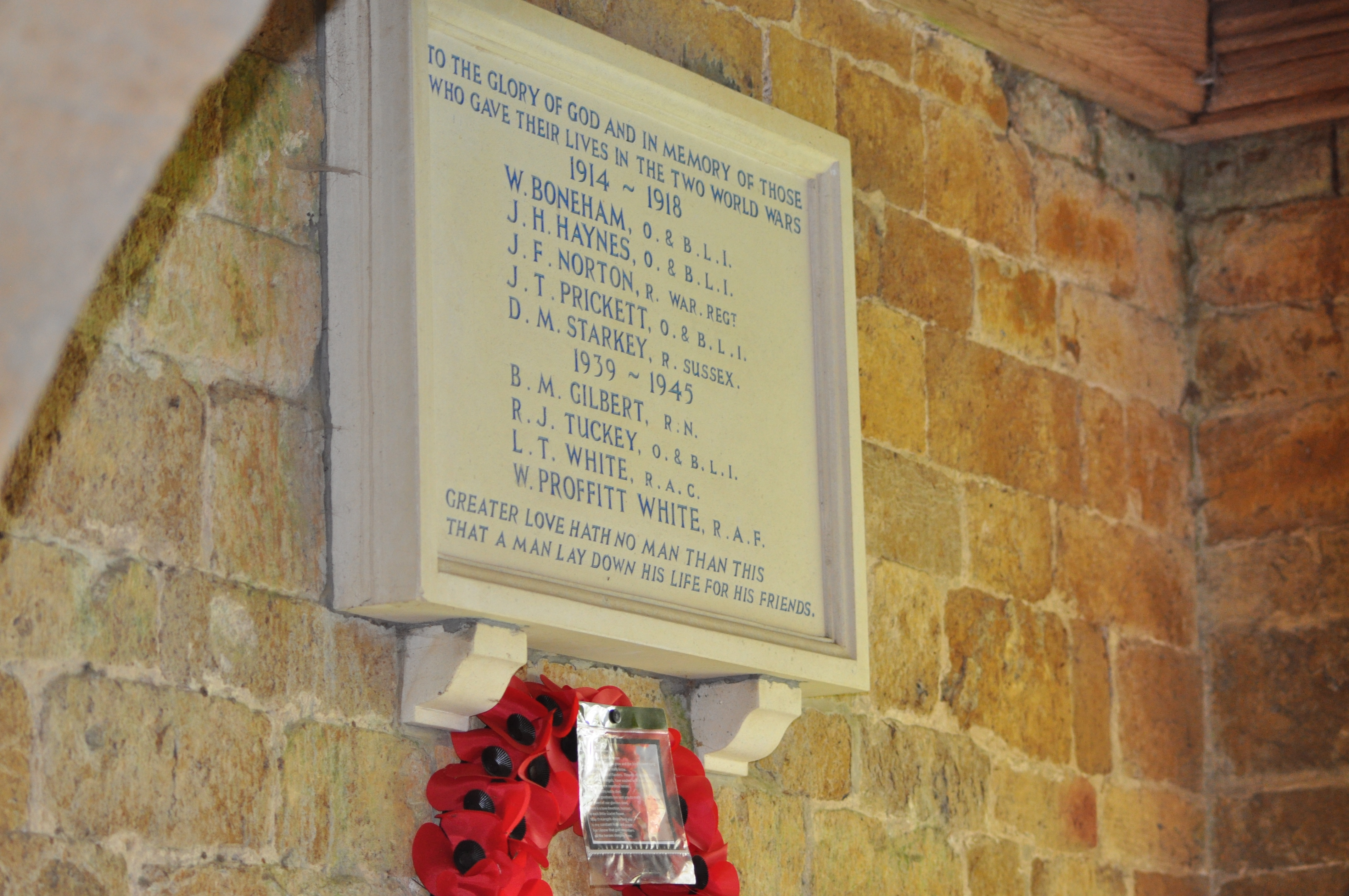 Shotteswell War Memorial Plaque
